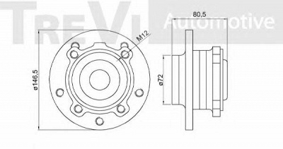 TREVI AUTOMOTIVE wb1148 -  Комплект подшипника ступицы колеса